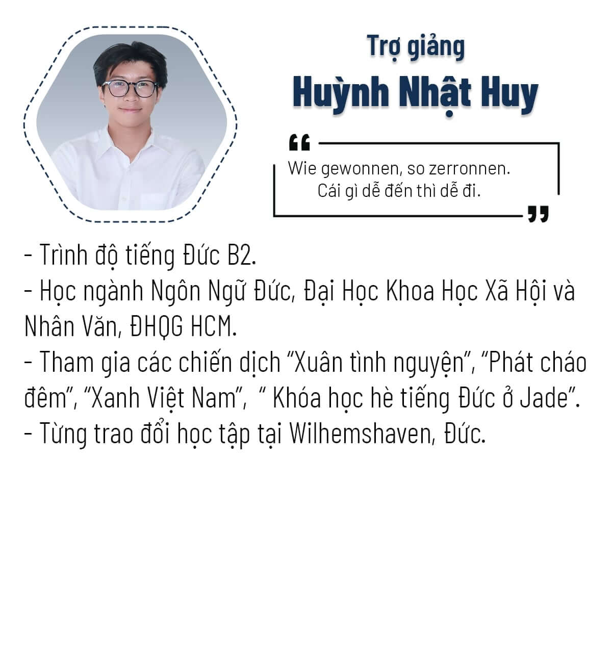 Trợ giảng Huy
