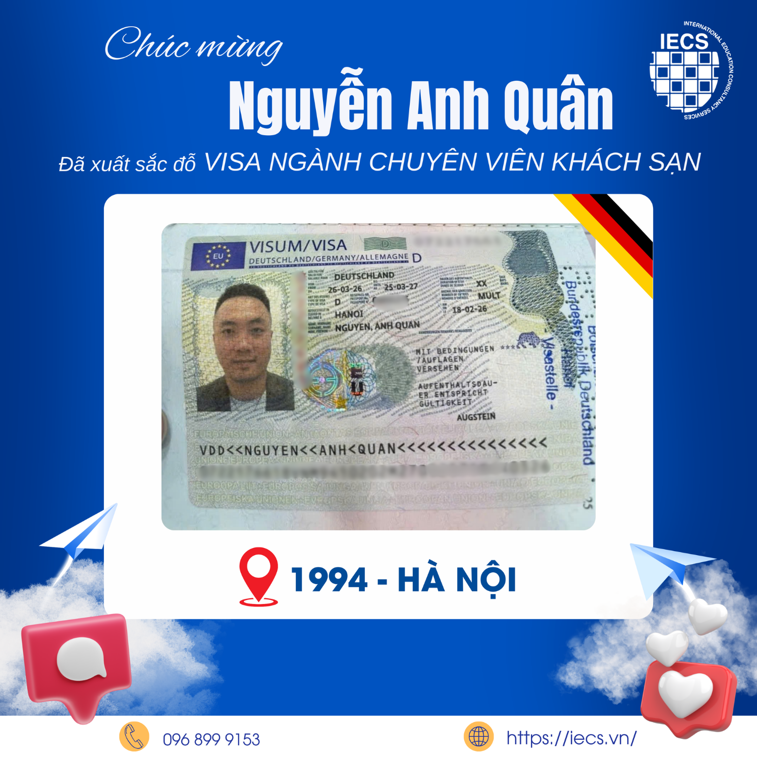 Ảnh visa đã đậu 1