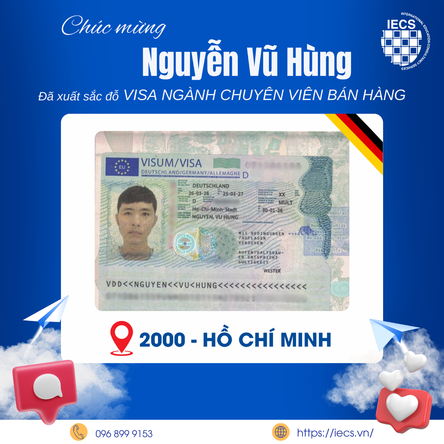 Ảnh visa đã đậu 2