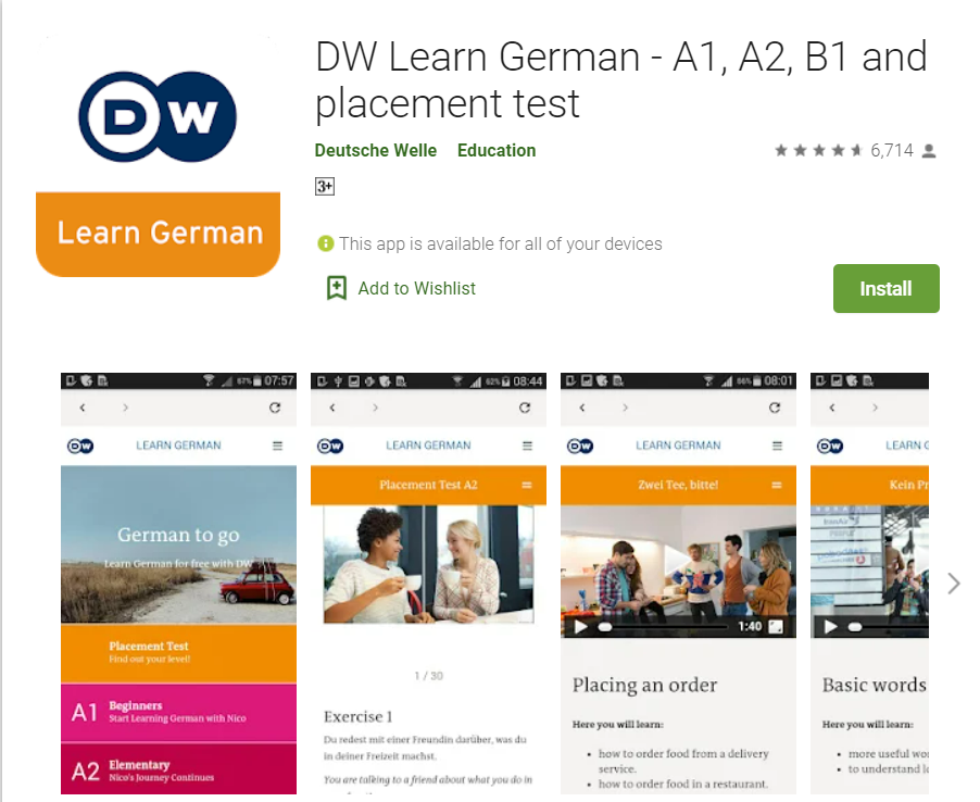 Tài liệu tự học tiếng Đức trên trang Deutsche Welle